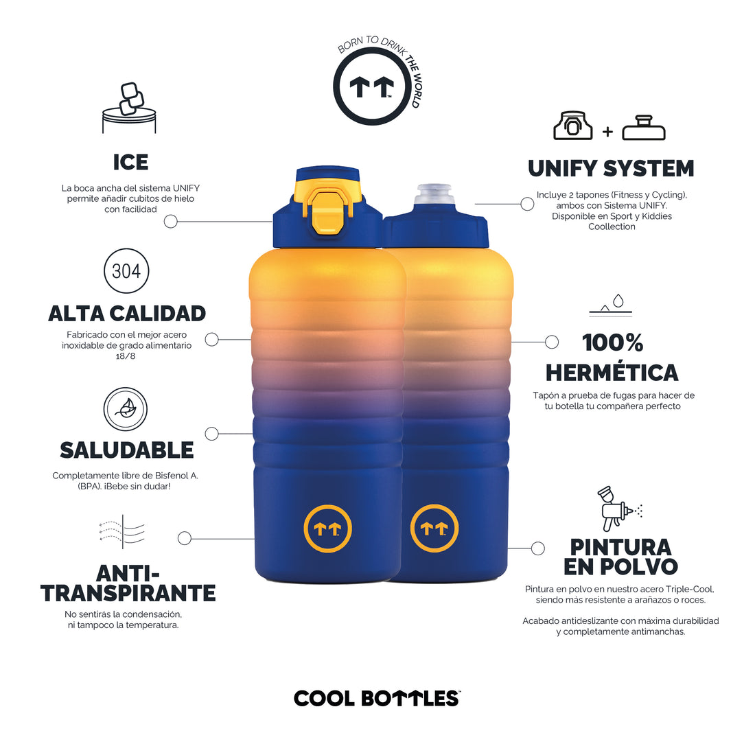 Cool Bottles Termo Sport Paris 950ml