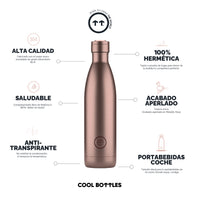 Cool Bottles Botella Termo Metallic Rose 750ml