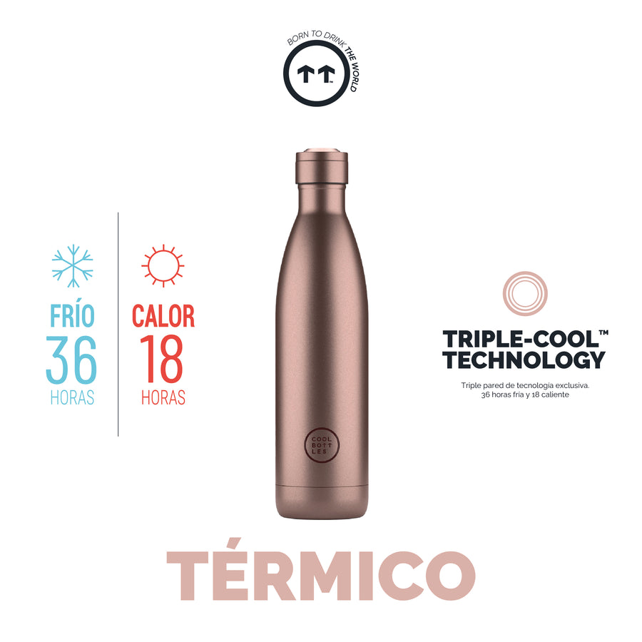 Cool Bottles Botella Termo Metallic Rose 750ml