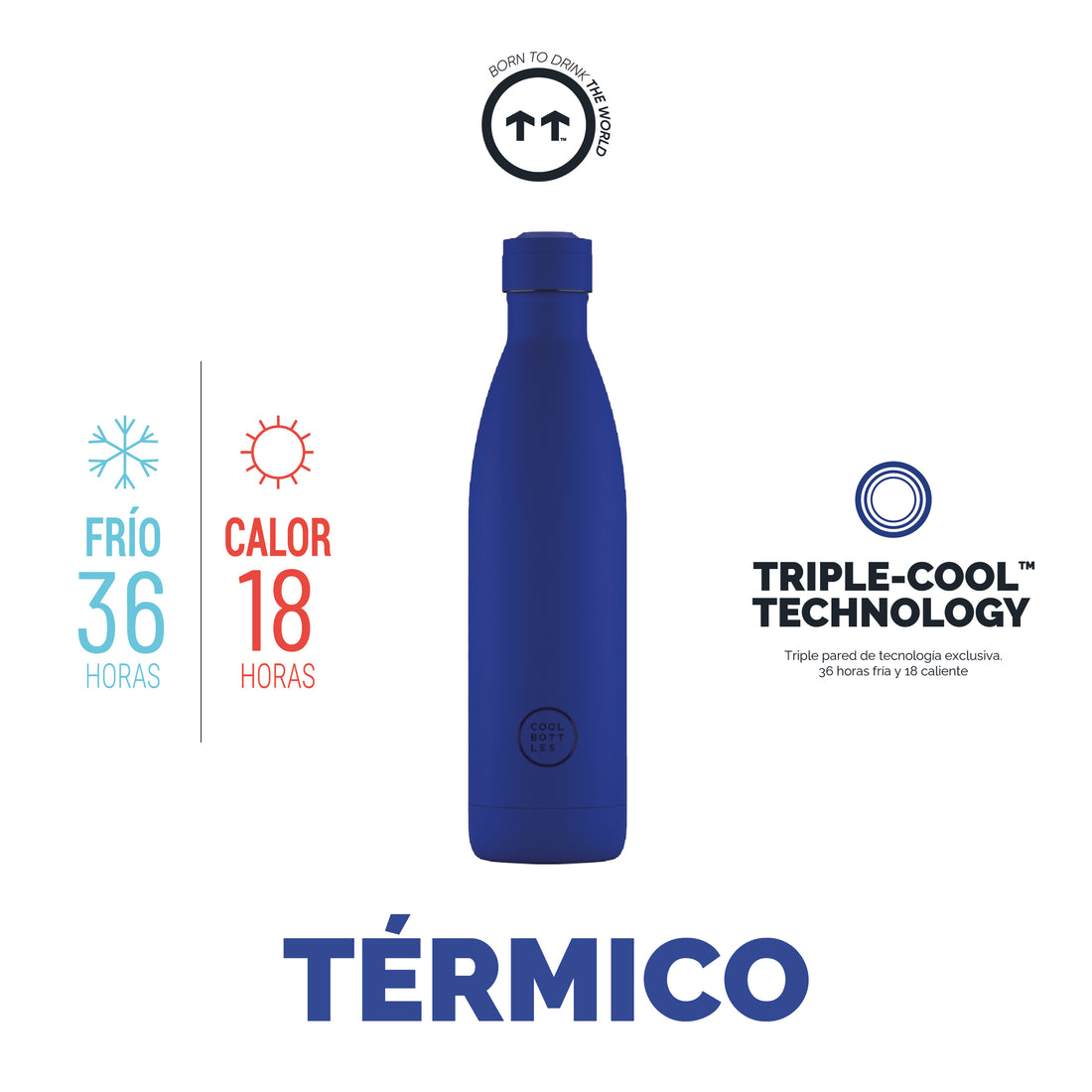 Cool Bottles Botella Termo Vivid Blue 750ml
