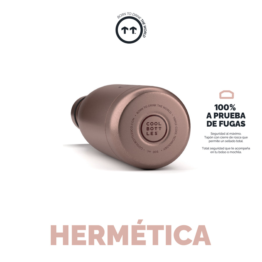 Cool Bottles Botella Termo Metallic Rose 750ml