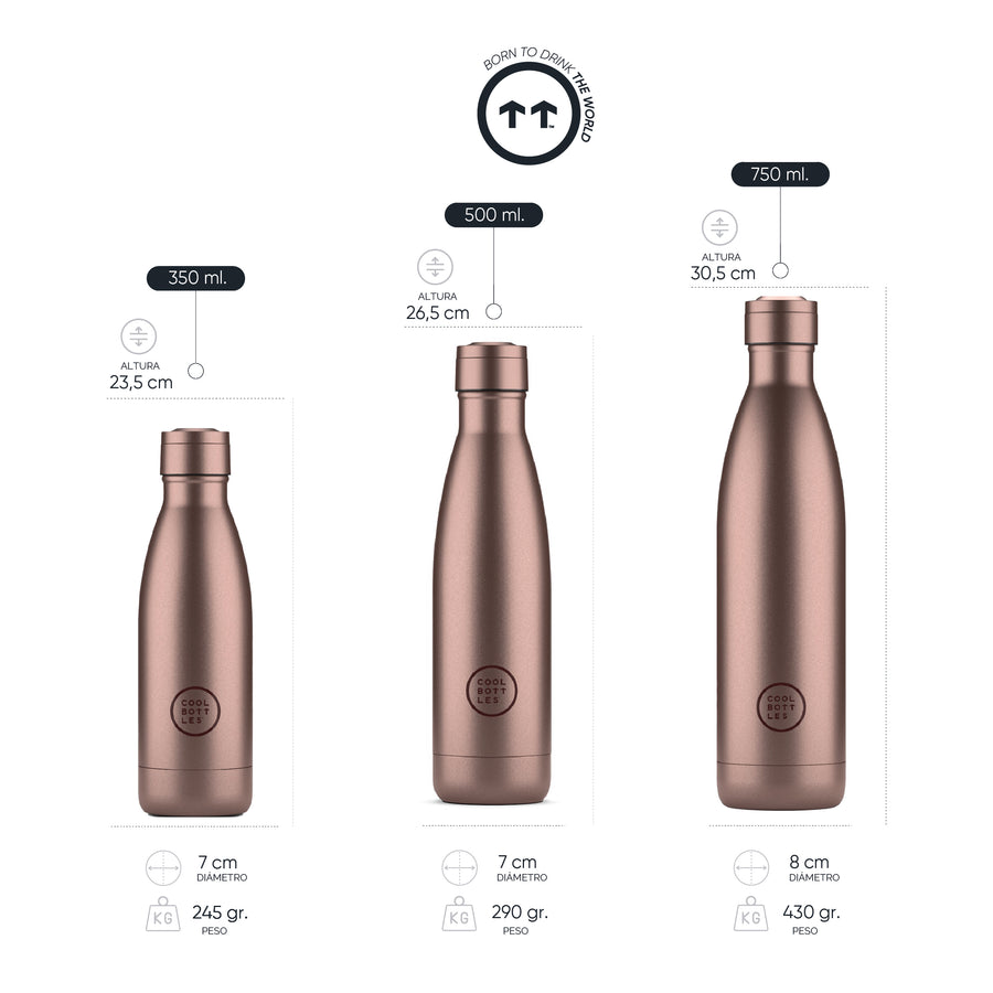 Cool Bottles Botella Termo Metallic Rose 750ml