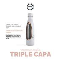 Cool Bottles Botella Termo Metallic Rose 750ml