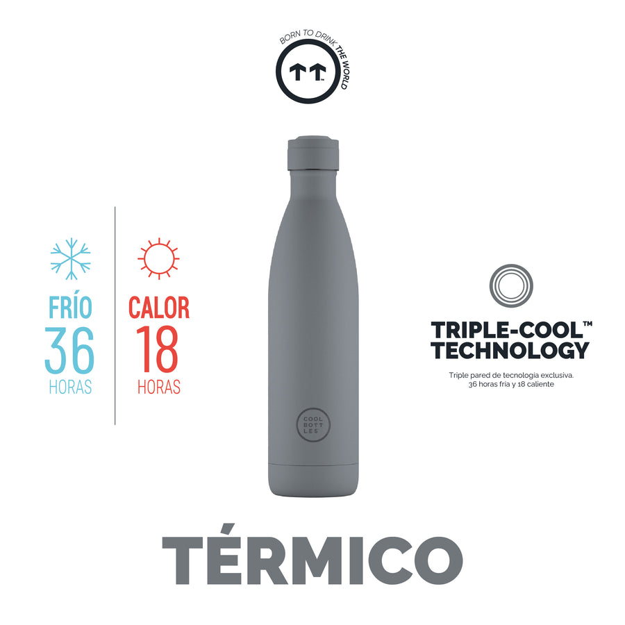 Cool Bottles Botella Termo Pastel Grey 750ml