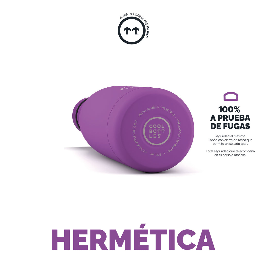 Cool Bottles Botella Termo Vivid Violet 750ml