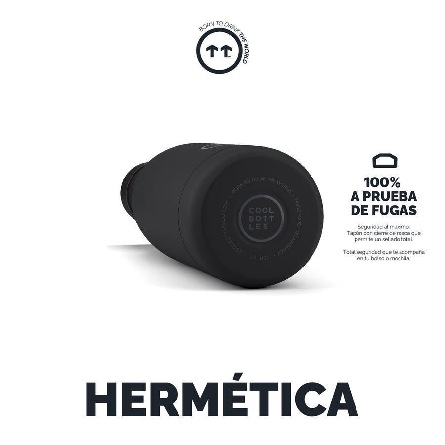 Cool Bottles Botella Termo Mono Black 750ml