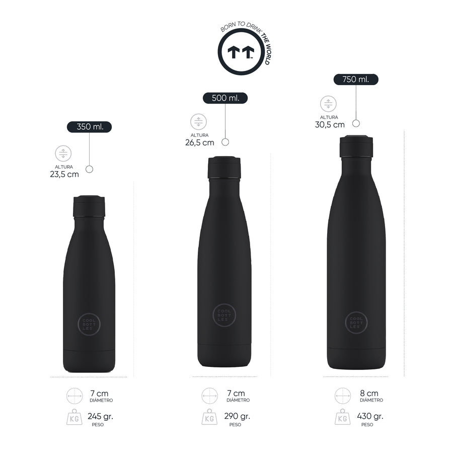 Cool Bottles Botella Termo Mono Black 750ml