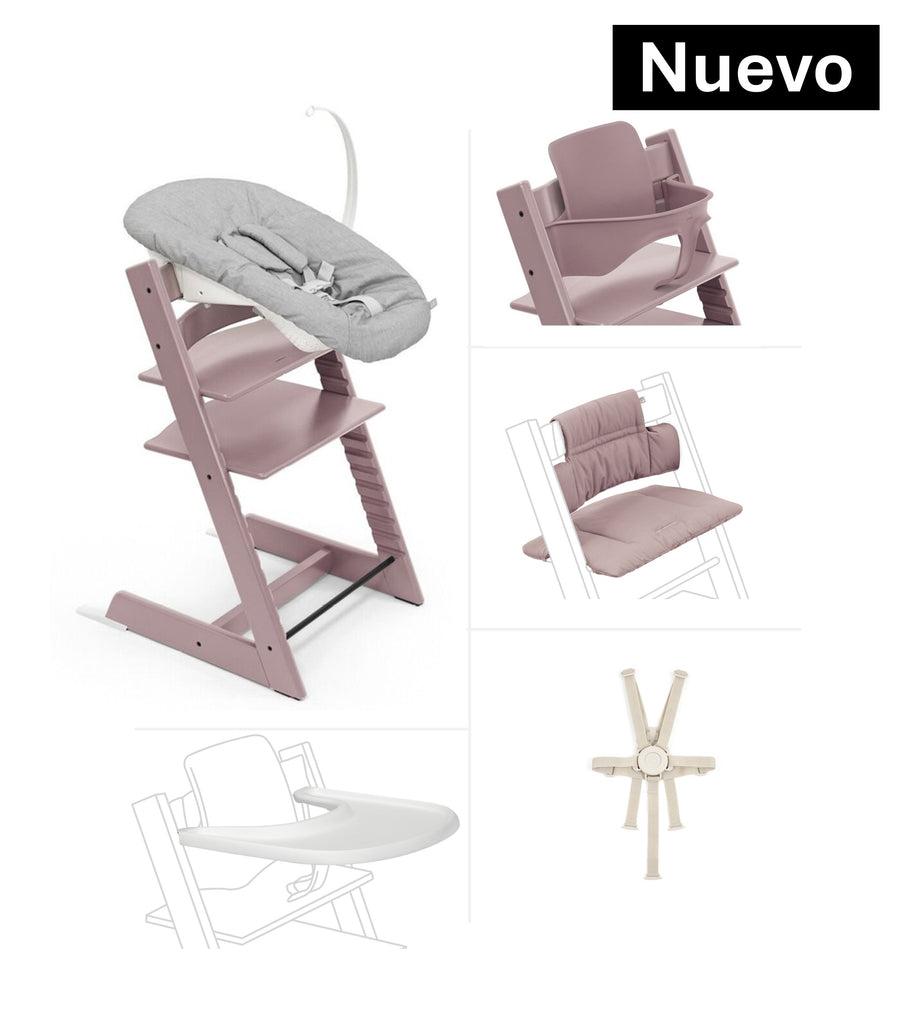 Stokke Tripp Trapp Paquete completo Newborn Set, Baby Set, Tray, Cojín y Arnes