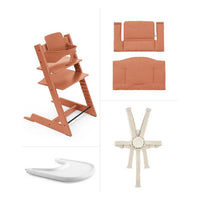 Stokke Tripp Trapp, Baby Set, Cojín, Tray y Arnes Terracota