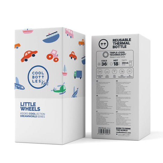 Cool Bottles Botella Termo Kiddie Little Wheels 350 Ml