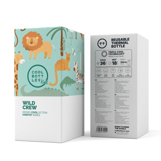 Cool Bottles Botella Termo Kiddie Wild Crew 350 Ml