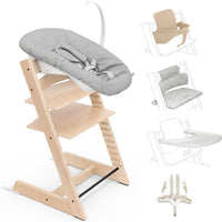 Stokke Tripp Trapp Paquete completo Newborn Set, Baby Set, Tray, Cojín y Arnes