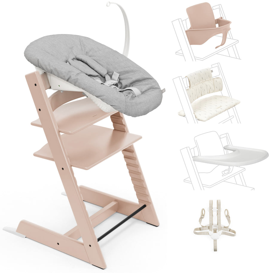 Stokke Tripp Trapp Paquete completo Newborn Set, Baby Set, Tray, Cojín y Arnes