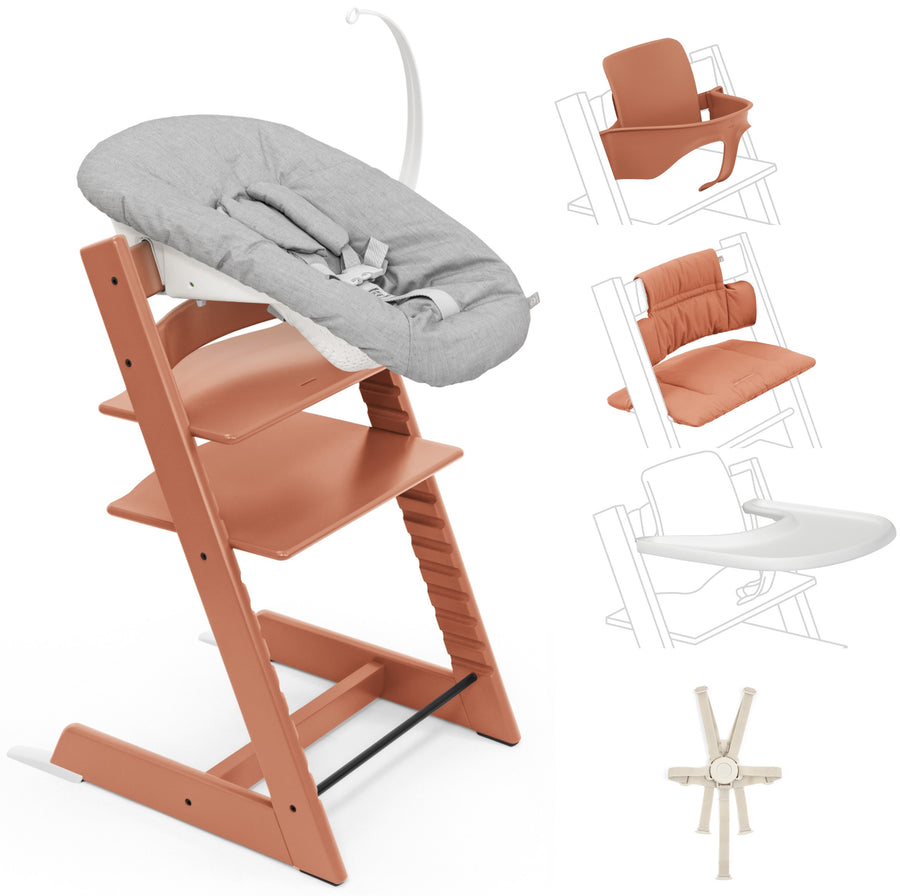 Stokke Tripp Trapp Paquete completo Newborn Set, Baby Set, Tray, Cojín y Arnes