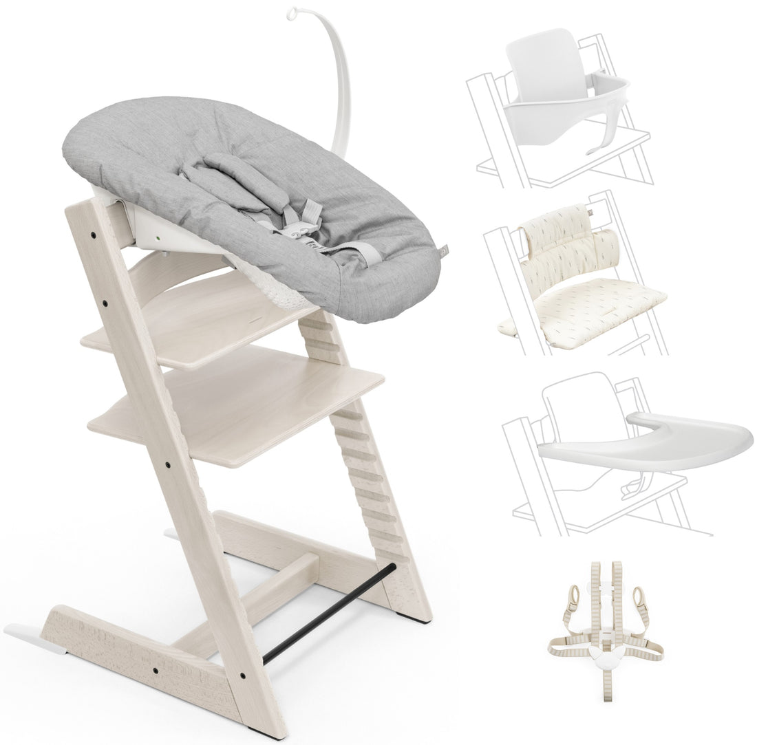 Stokke Tripp Trapp Paquete completo Newborn Set, Baby Set, Tray, Cojín y Arnes