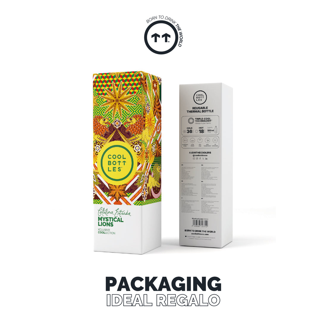 Cool Bottles Botella Termo Mystical Lions 500ml