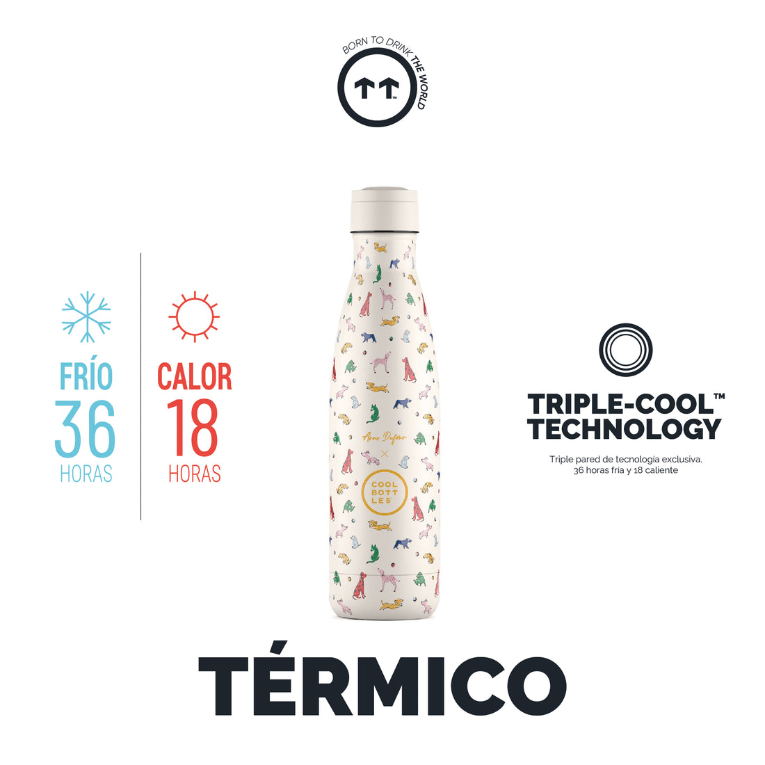 Cool Bottles Botella Termo Doggie Party 500ml