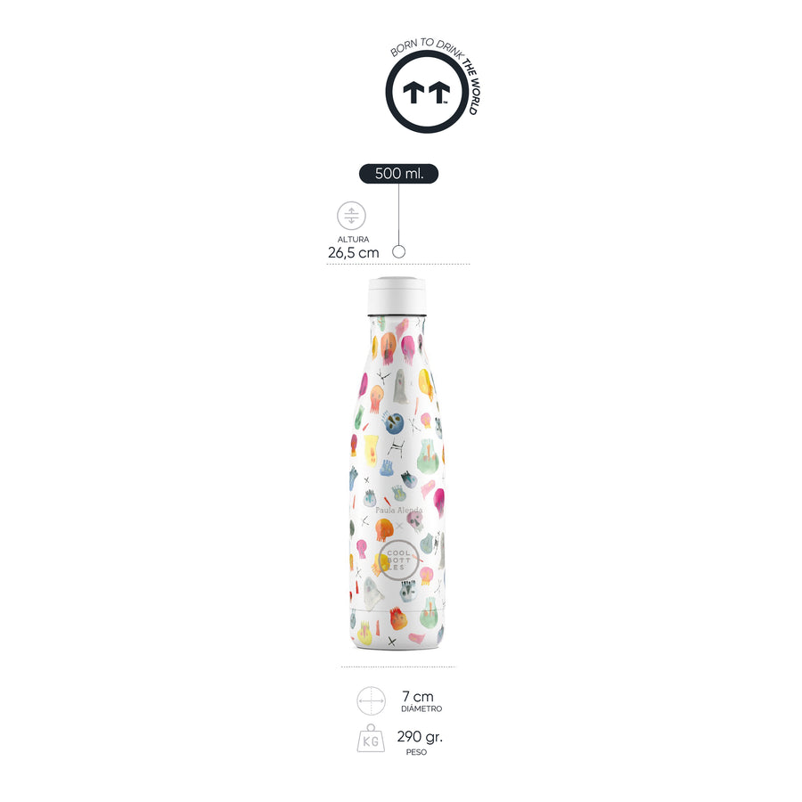 Cool Bottles Botella Termo Crazy Skulls 500ml