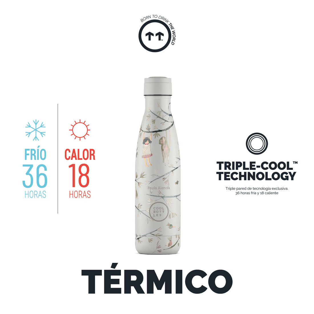 Cool Bottles Botella Termo Hanging Friends 500ml