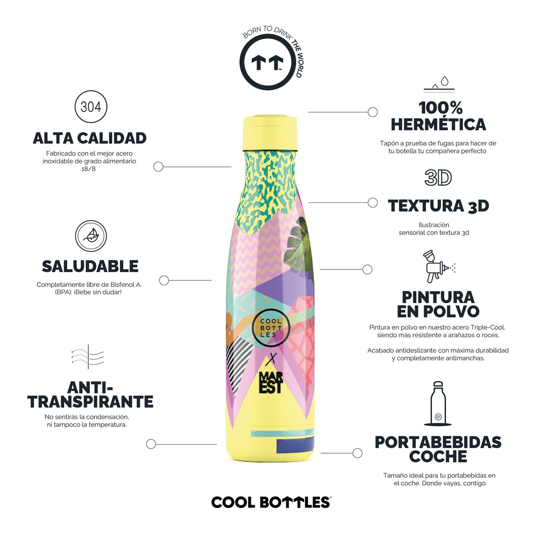 Cool Bottles Botella Termo Mediterranean 500ml