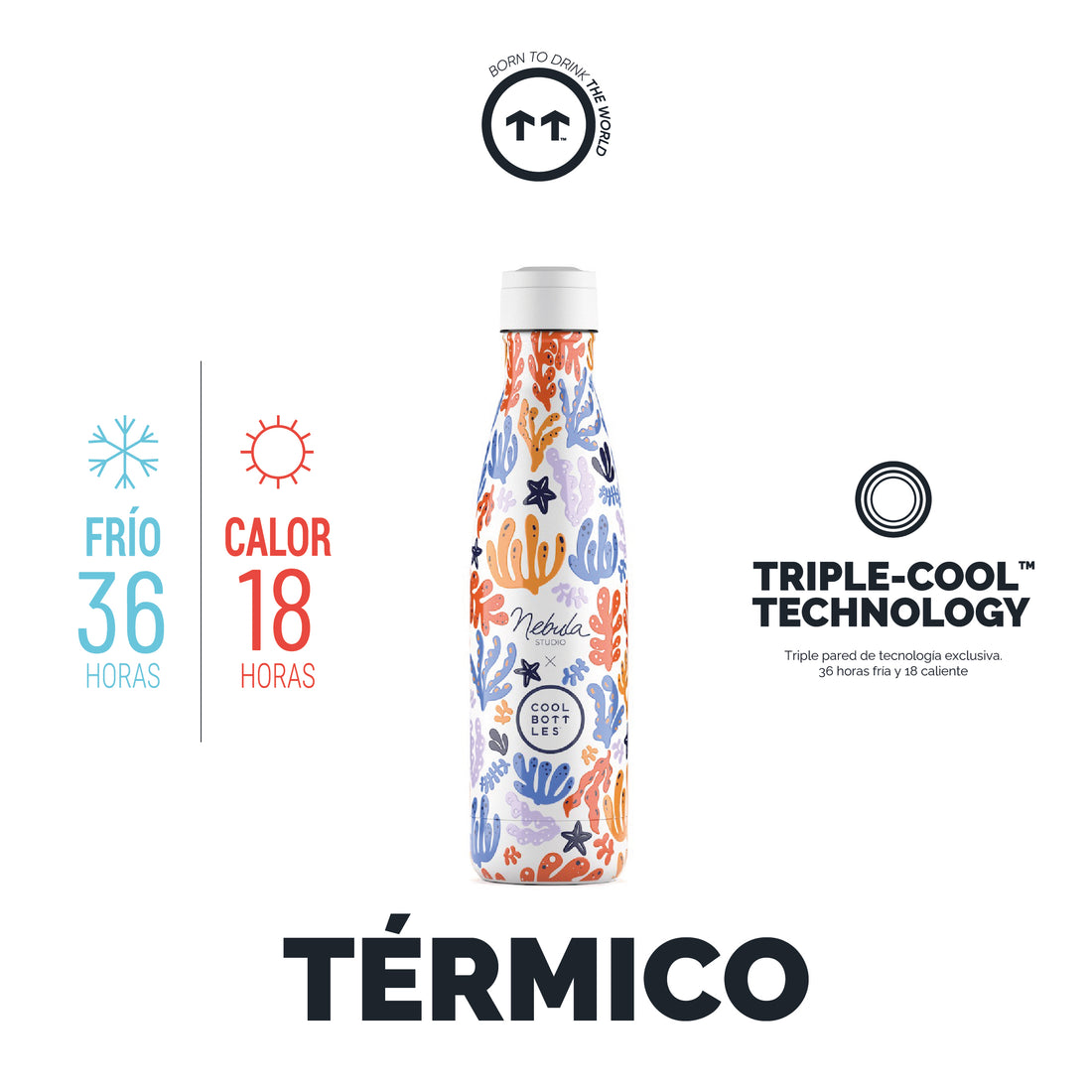 Cool Bottles Botella Termo Underwater Fun 500ml